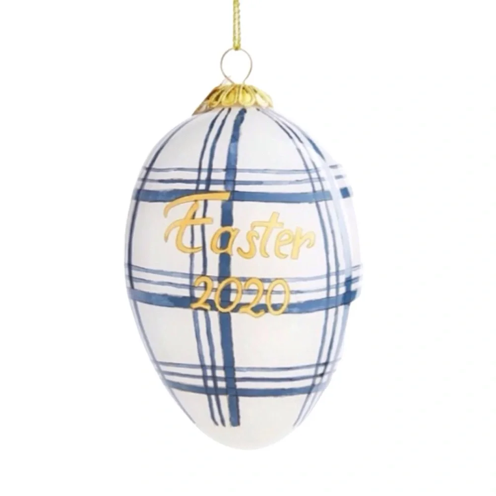Pier 1 Li Bien “Easter 2020” Glass Egg Easter Ornament (NWT)